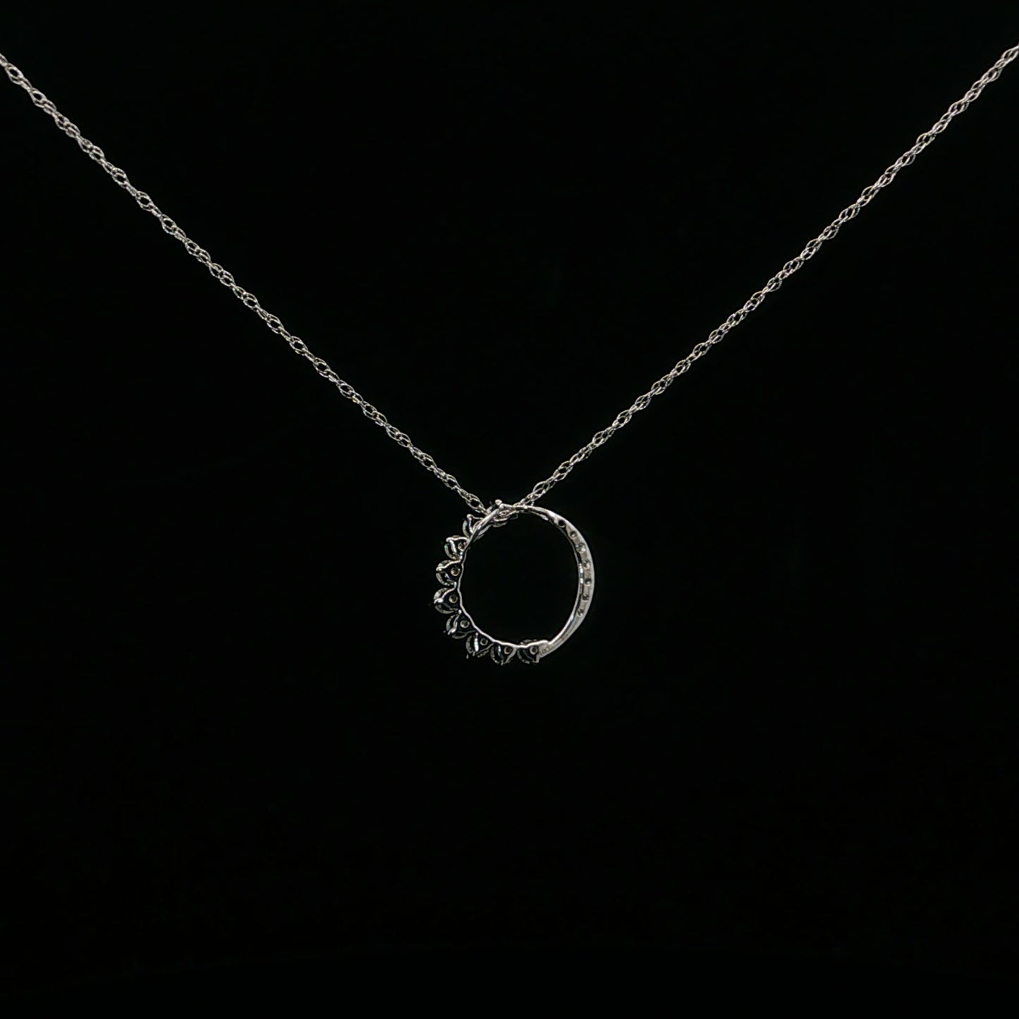 0.18ctw G/SI2 Half Moon - 14KW - Natural Diamond - 64192-3