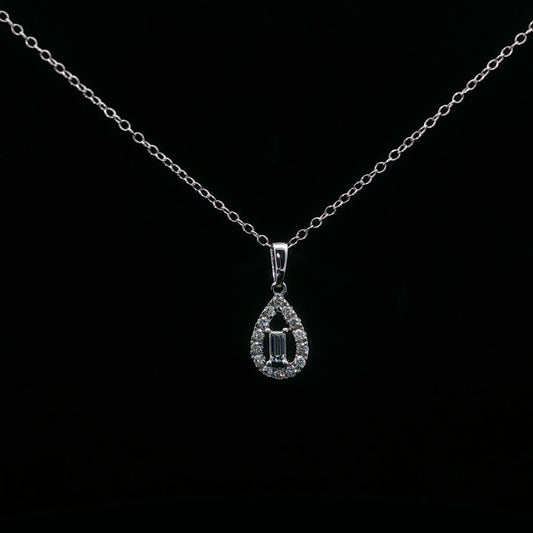 0.25ctw G/SI1 Emerald Pear - 10KW - Natural Diamond - 64196