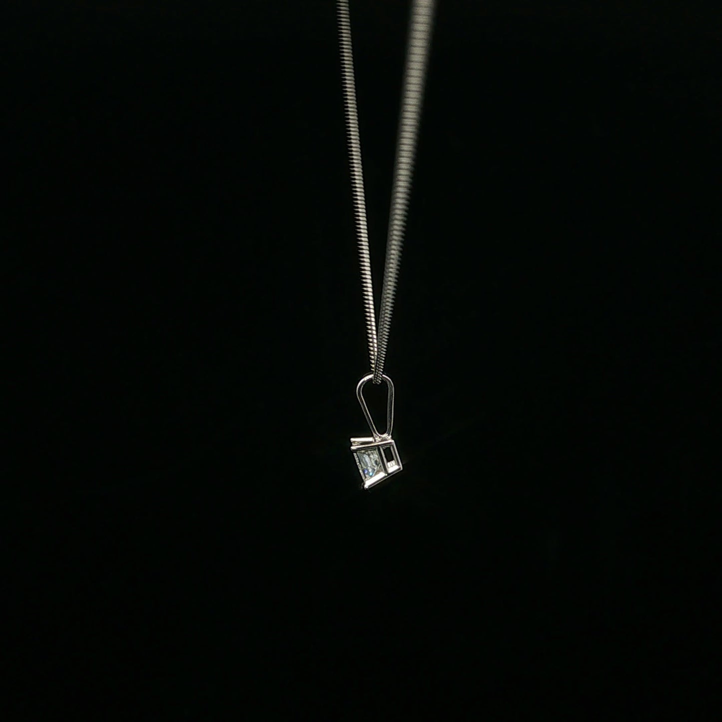0.25ct G/SI2 Princess Solitaire - 14KW - Natural Diamond - 64198