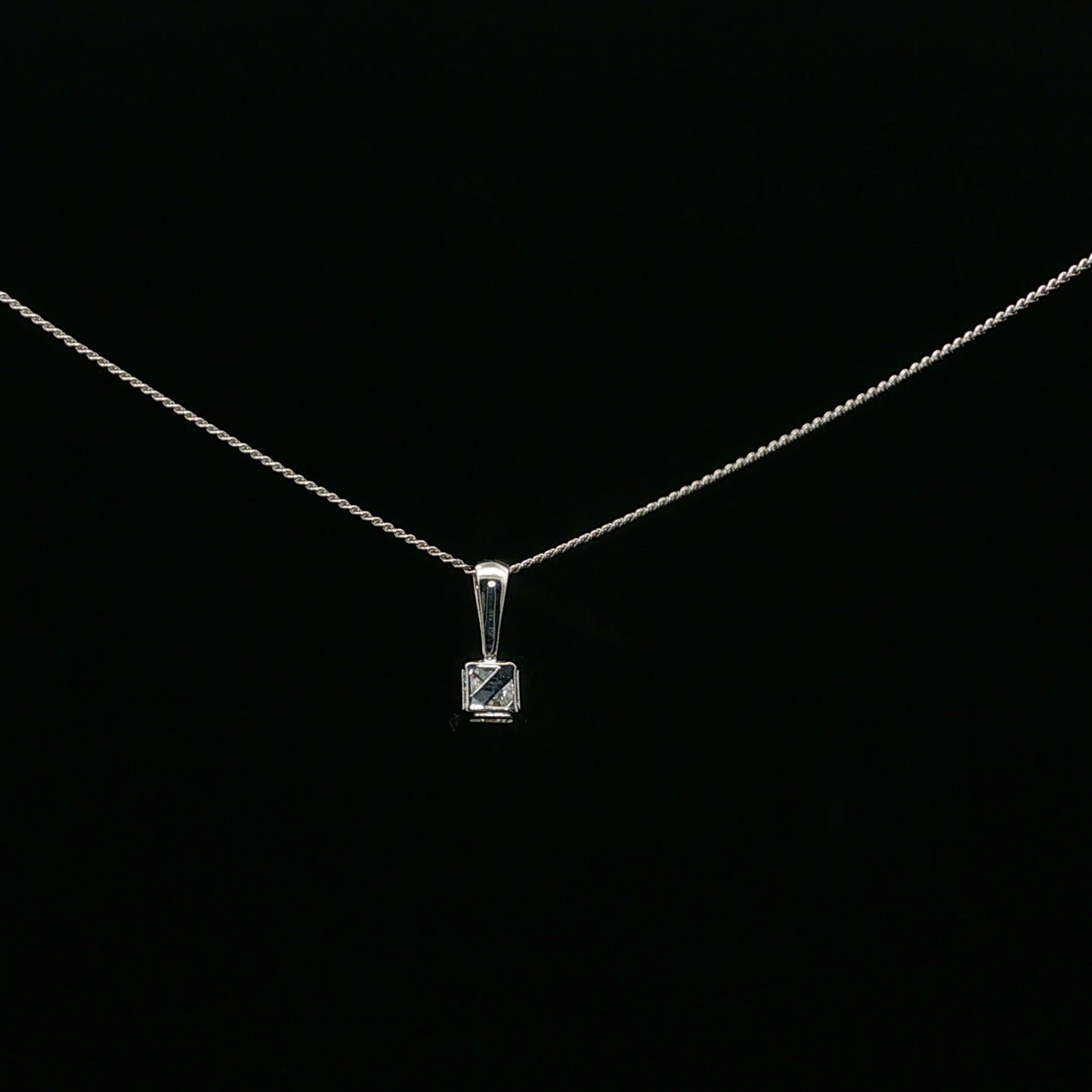 0.25ct G/SI2 Princess Solitaire - 14KW - Natural Diamond - 64198