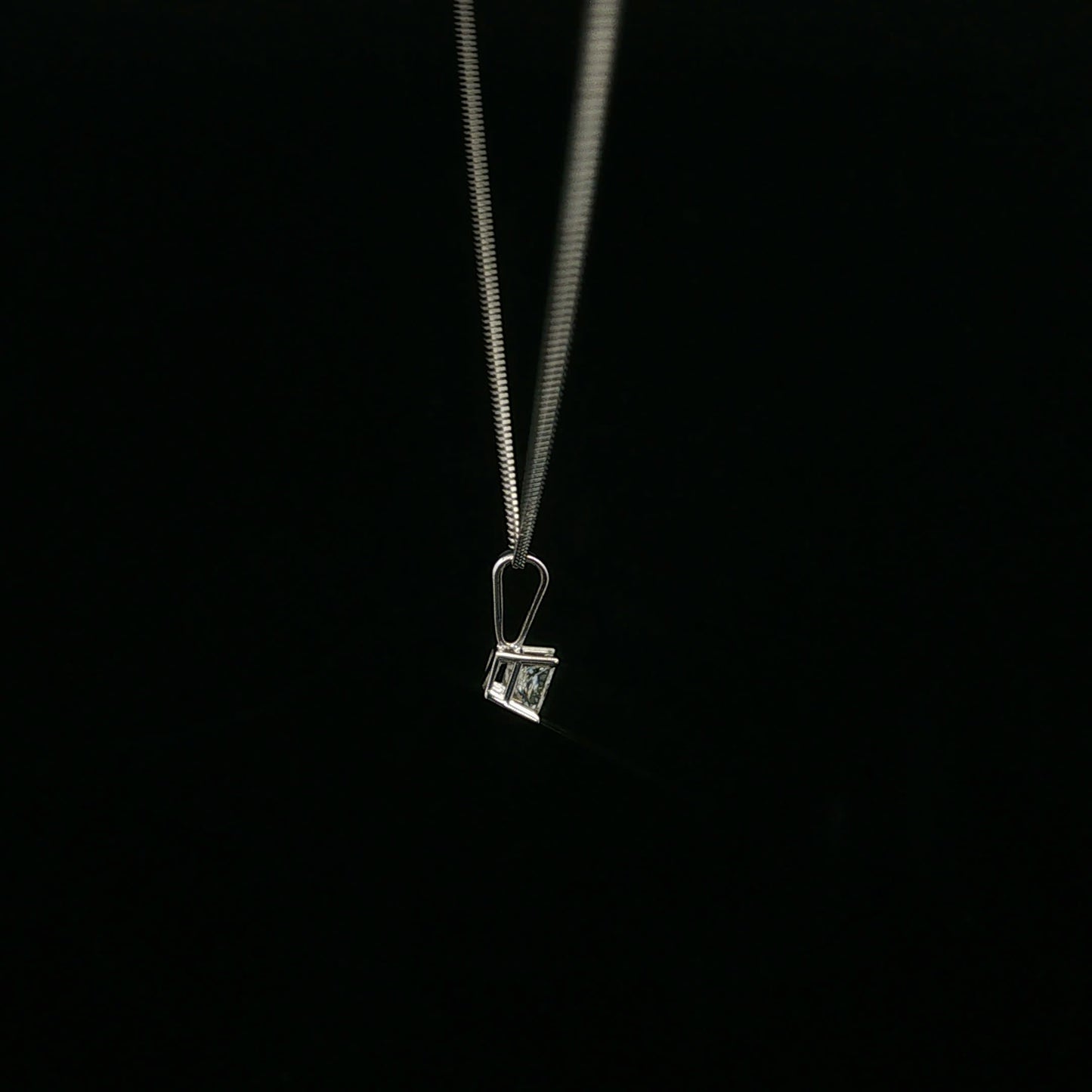0.25ct G/SI2 Princess Solitaire - 14KW - Natural Diamond - 64198