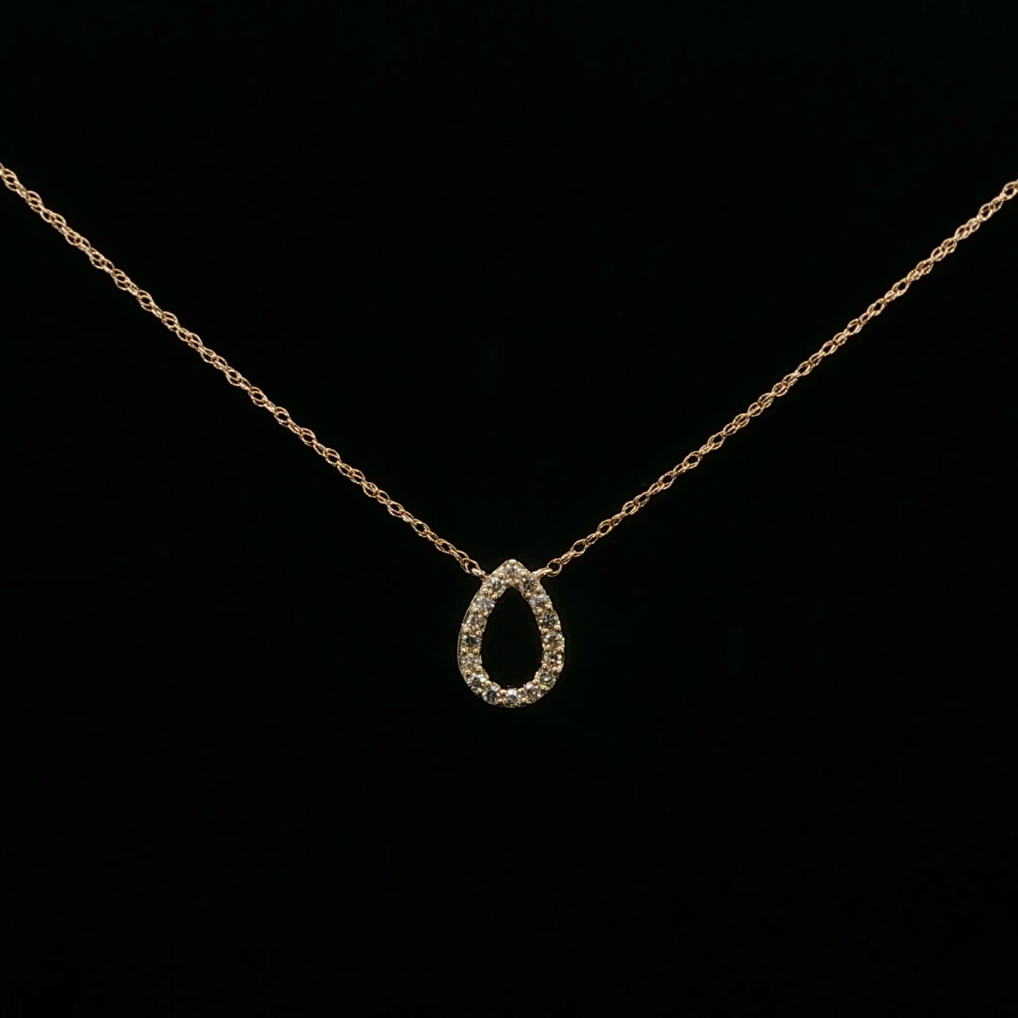0.10ctw H/I1 Pear Drop - 14KY - Natural Diamond - 64199-3
