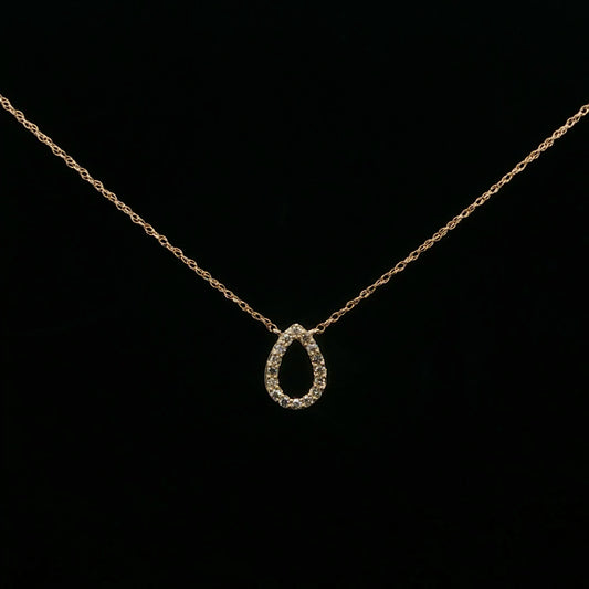 0.10ctw H/I1 Pear Drop - 14KY - Natural Diamond - 64199-4