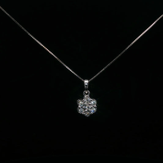 0.16ctw F/SI1 Flower Pendant - 14KW - Natural Diamond - 64200-4