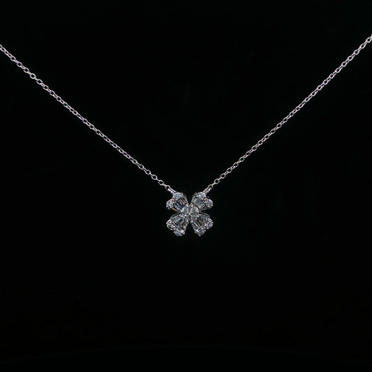 0.20ctw G/SI2 Flower Necklace - 14KW - Natural Diamond - 64203-3