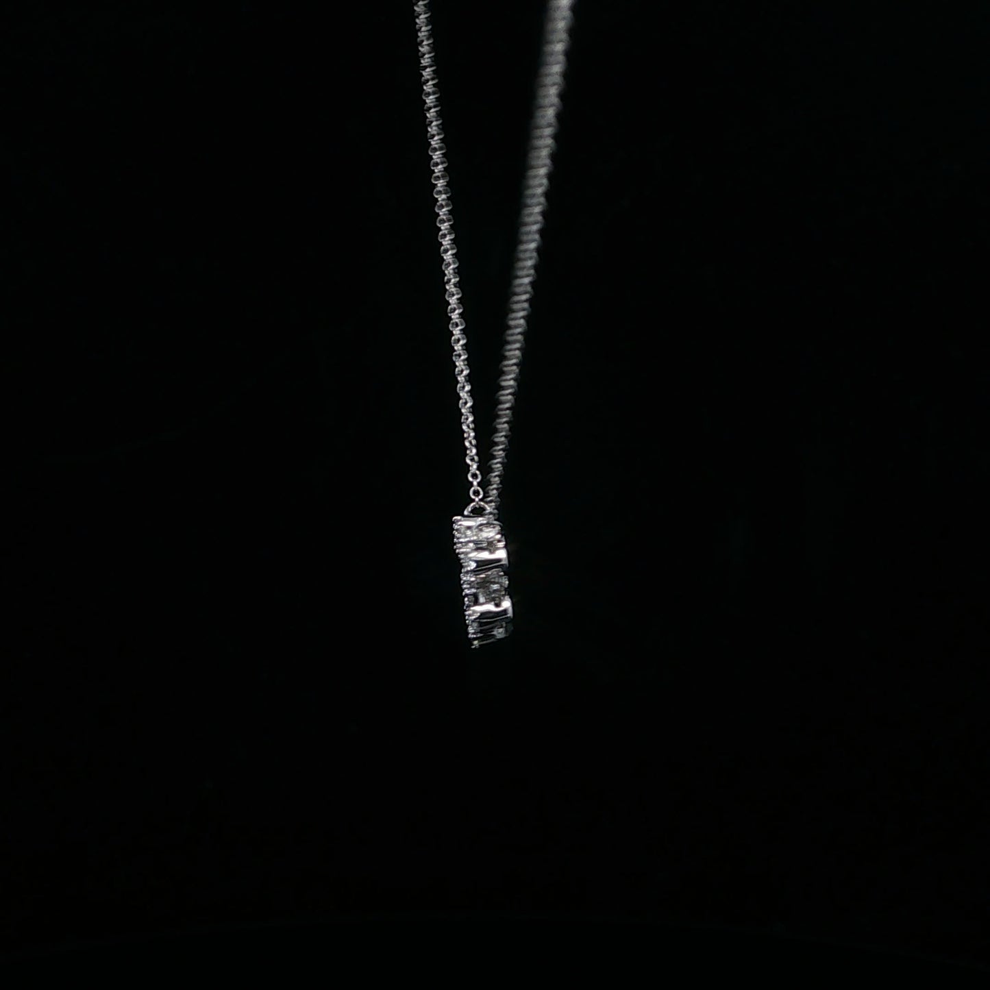 0.20ctw G/SI2 Flower Necklace - 14KW - Natural Diamond - 64203-3
