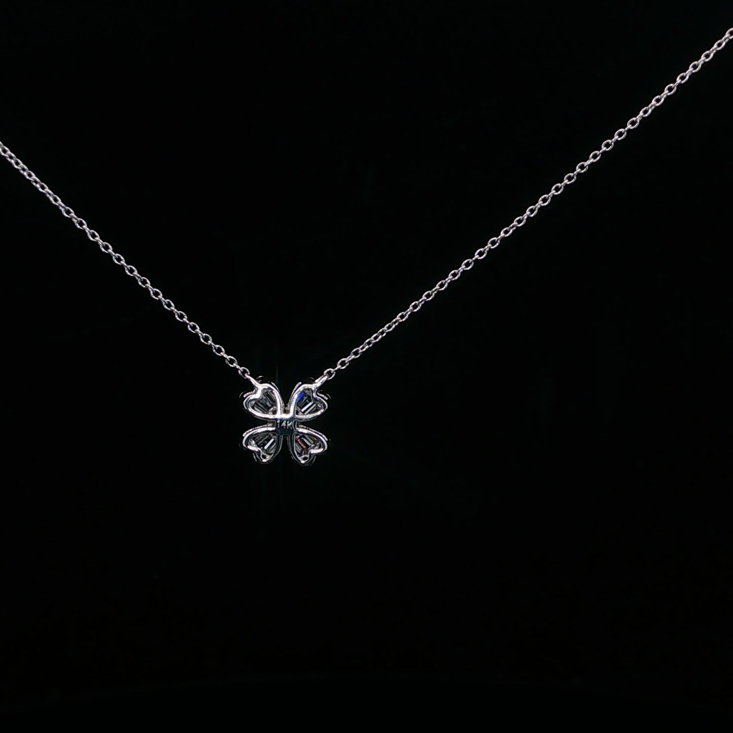 0.20ctw G/SI2 Flower Necklace - 14KW - Natural Diamond - 64203-3