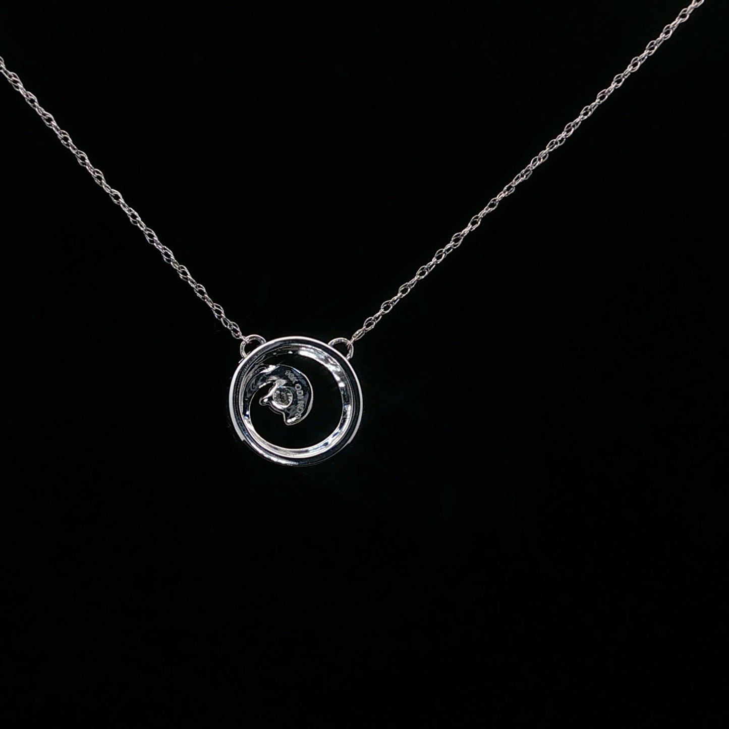 0.25ctw G/SI1 Swirl Necklace - 10KW - Natural Diamond - 64209