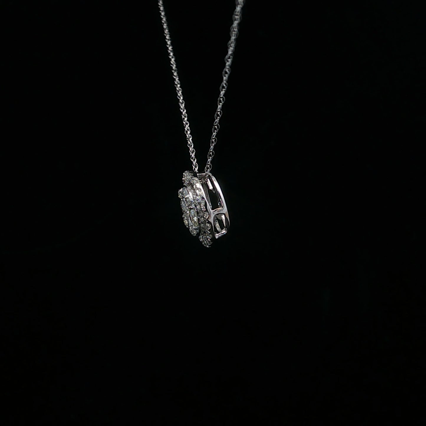 0.50ctw G/SI2 Cluster Halo - 14KW - Natural Diamond - 64218-1
