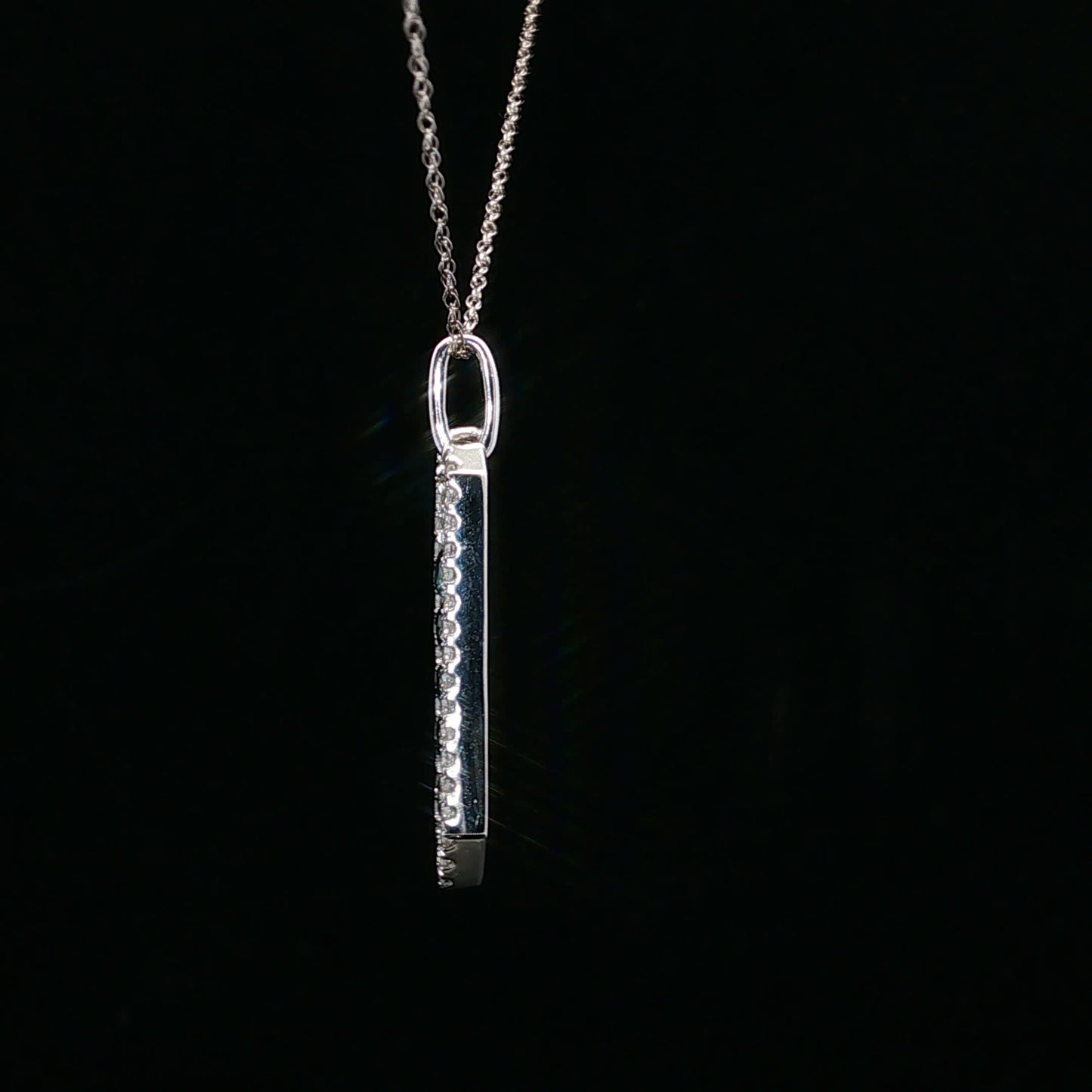 0.20ctw Dia Six Row Pendant - 10KW - Natural Diamond - 64222