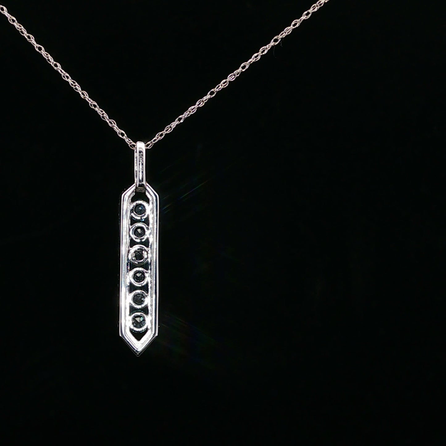0.20ctw Dia Six Row Pendant - 10KW - Natural Diamond - 64222