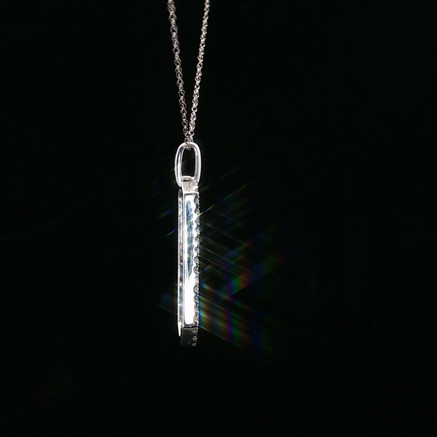 0.20ctw Dia Six Row Pendant - 10KW - Natural Diamond - 64222