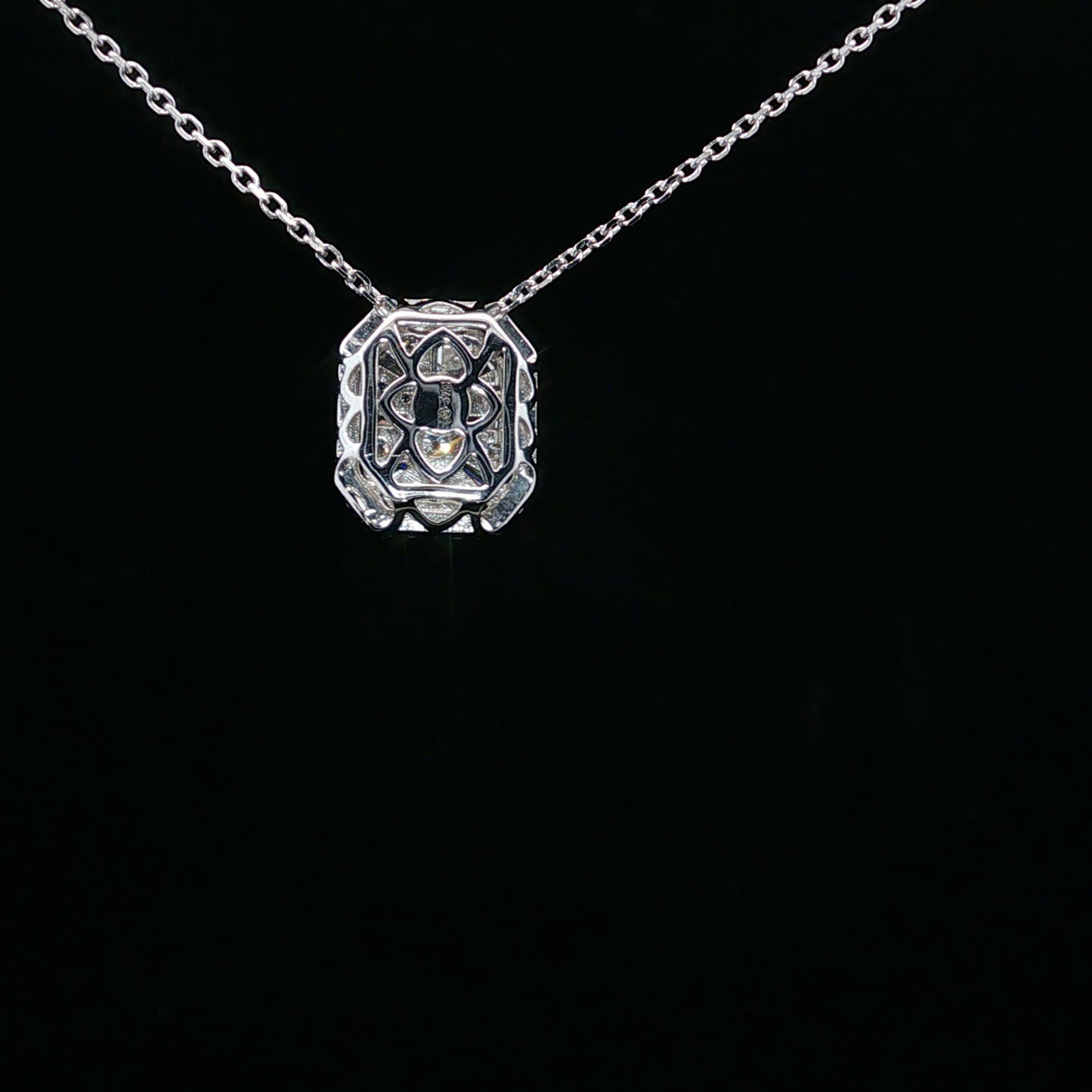 0.40ctw G/SI2 Emerald Halo - 10KW - Natural Diamond - 64223