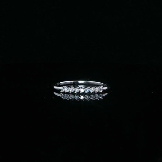 0.12ctw G/I1 Nine Stone Band - 14KW - Natural Diamond - 64080-7-3