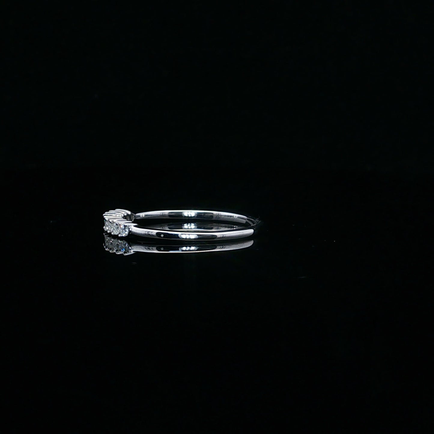 0.12ctw G/I1 Nine Stone Band - 14KW - Natural Diamond - 64080-7-3