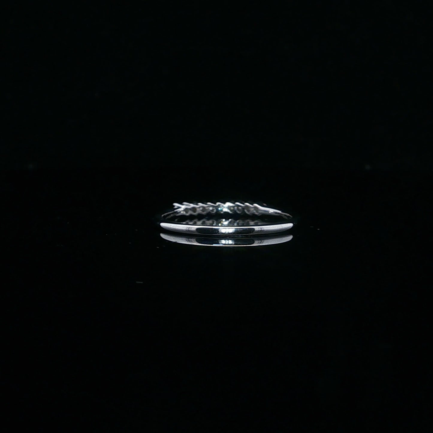0.12ctw G/I1 Nine Stone Band - 14KW - Natural Diamond - 64080-7-3
