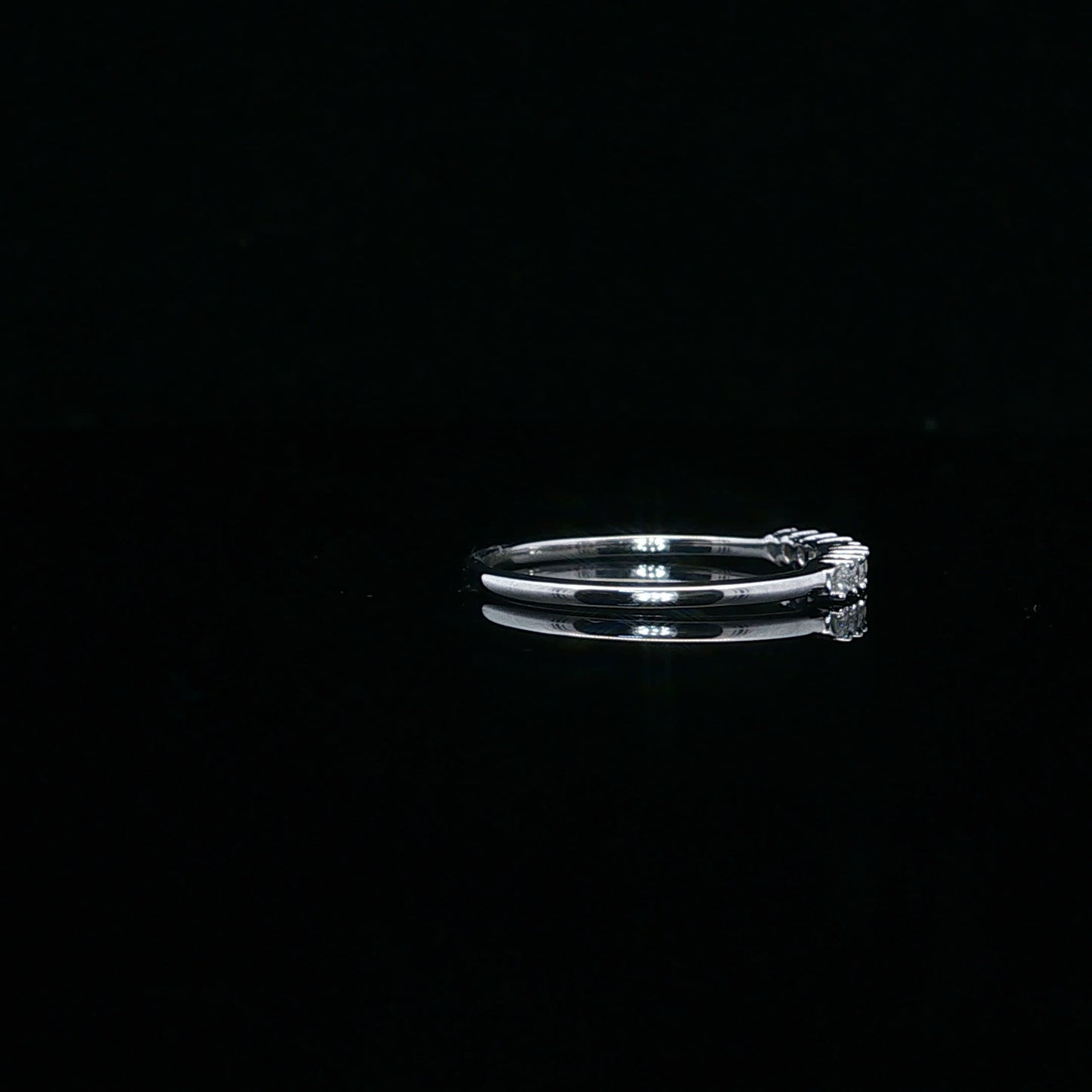 0.12ctw G/I1 Nine Stone Band - 14KW - Natural Diamond - 64080-7-3