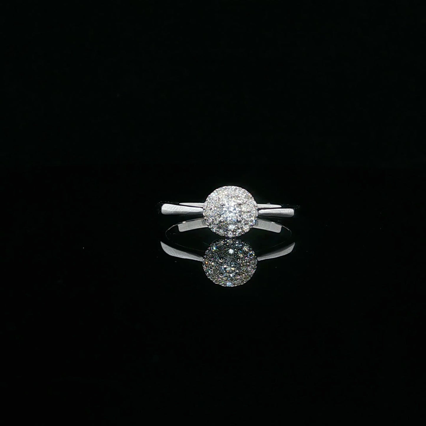 0.20ctw G/SI2 Double Halo Promise - 10KW - Natural Diamond - 64085-6.5-4
