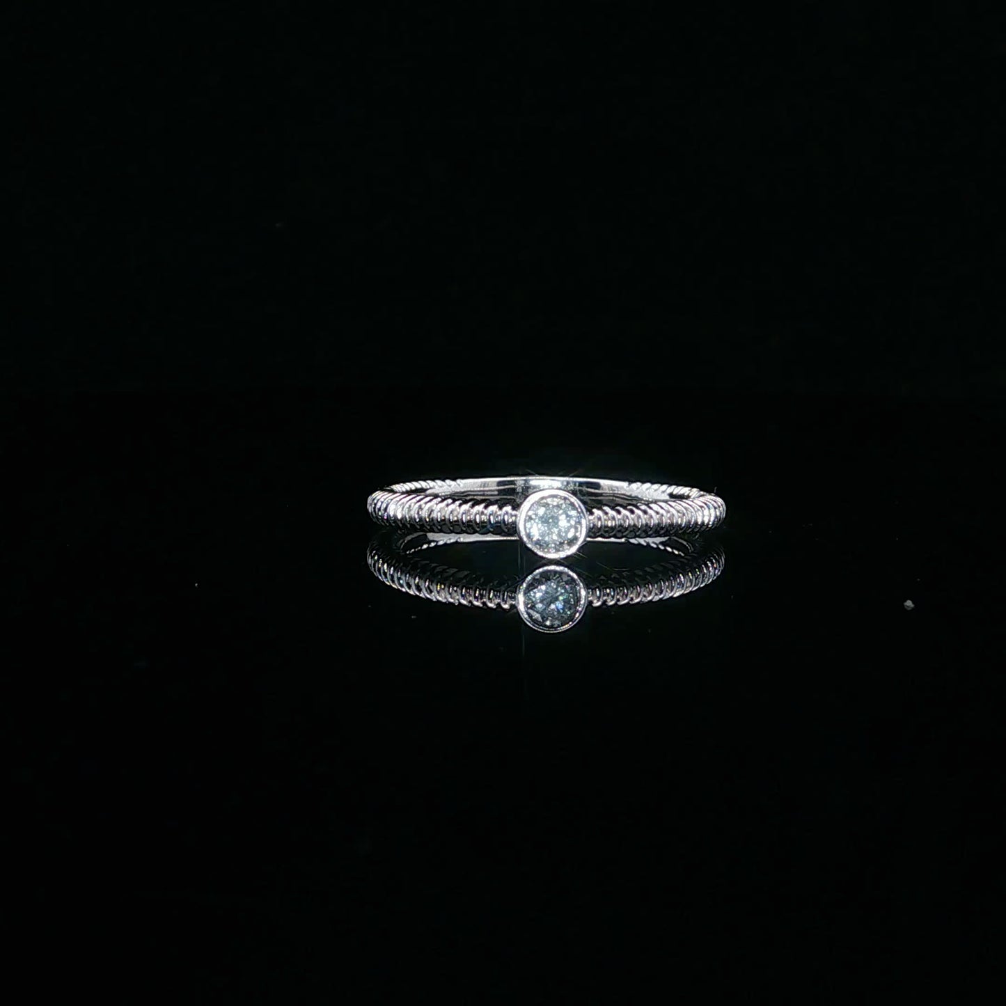 0.13ct G/SI2 Solitaire Promise - 14KW - Natural Diamond - 64088-6.5-3