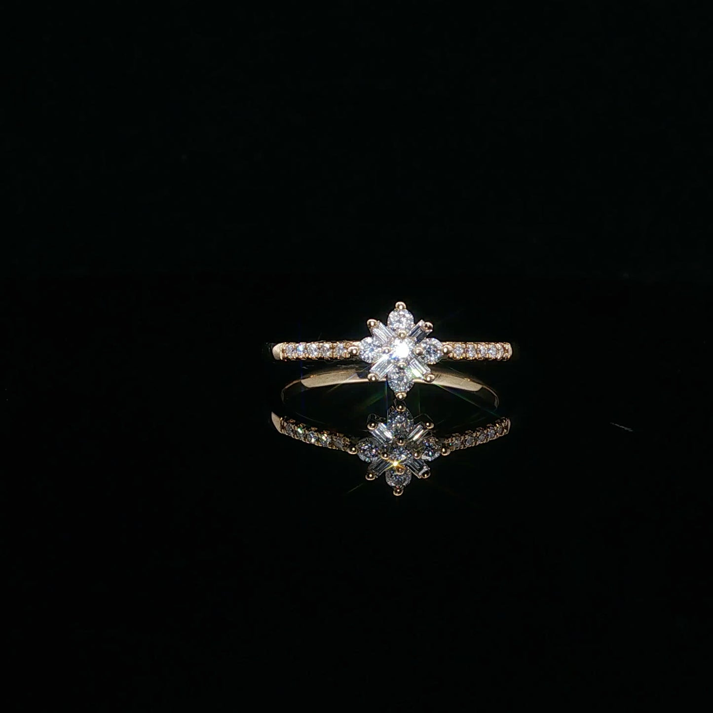 0.25ctw G/SI2 Flower Promise - 10K Yellow Gold - Natural Diamond - 64092-7-5