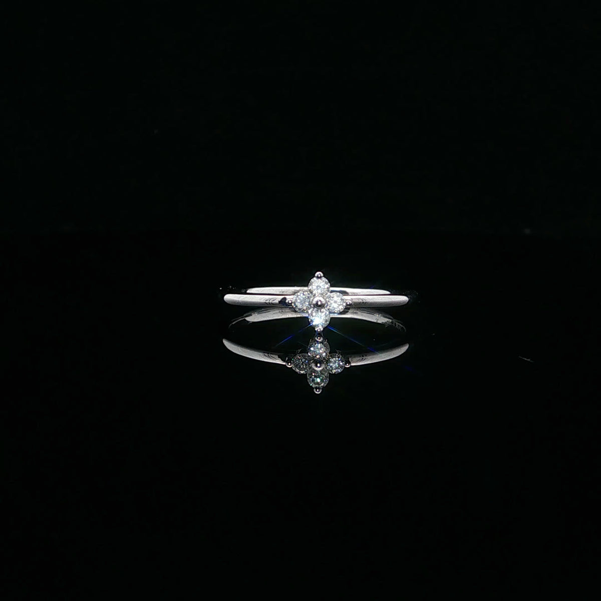 0.11ctw G/I1 Flower Mini Promise - 14KW - Natural Diamond - 64093-6.5-6