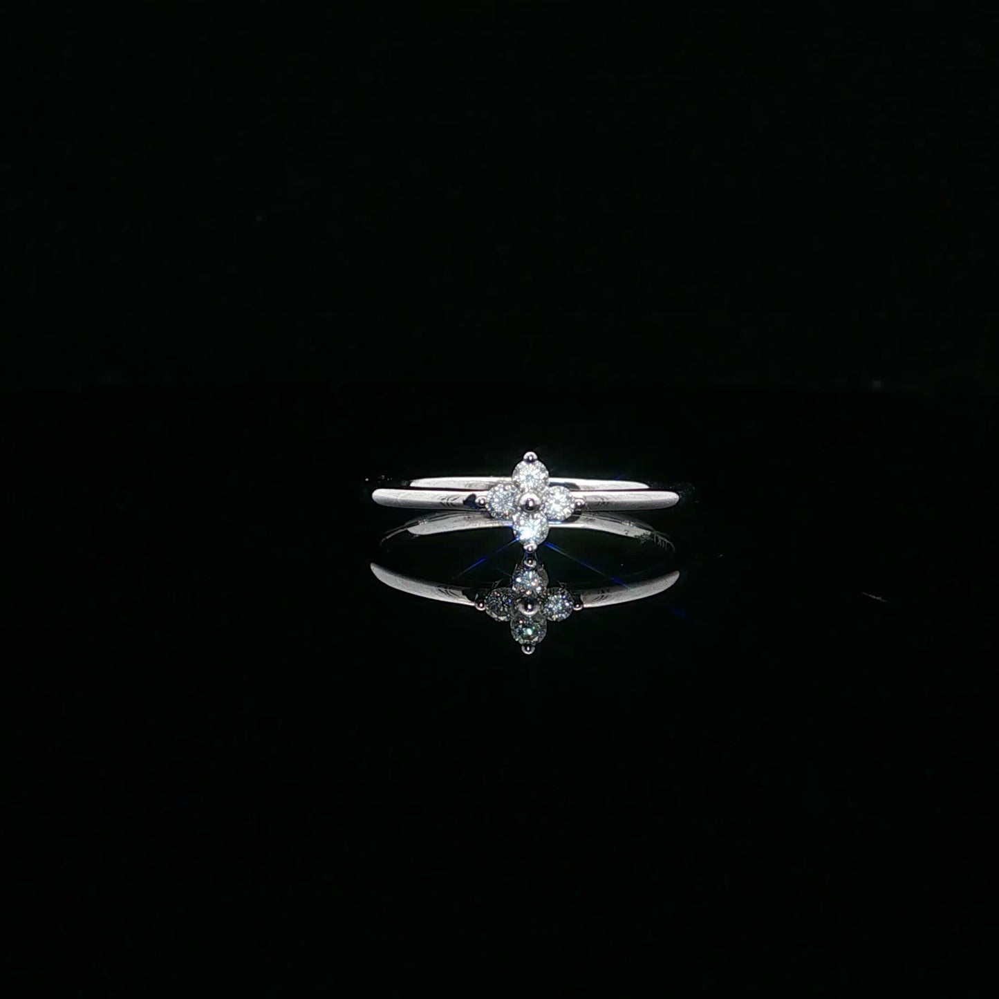 0.11ctw G/I1 Flower Mini Promise - 14KW - Natural Diamond - 64093-6.5-5