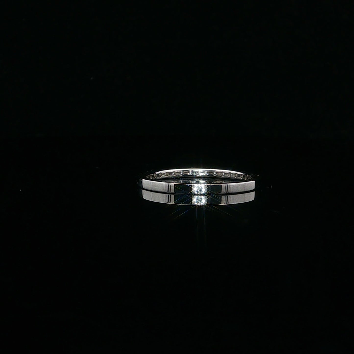 0.17ctw G/SI1 Classic Band - PT950 - Natural Diamond - 64095-7-5