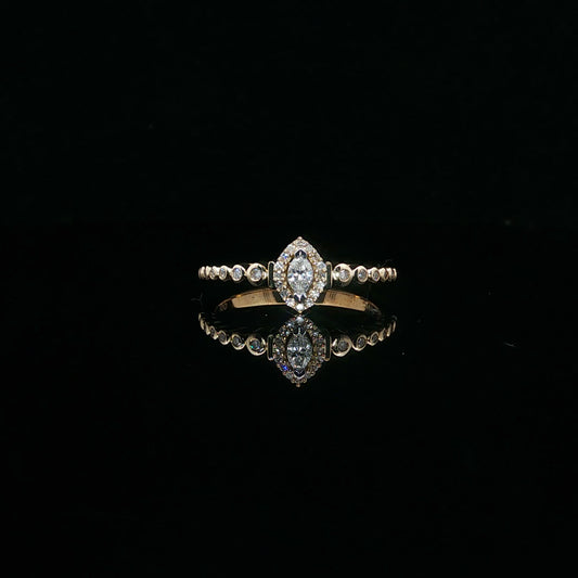 0.20ctw G/SI1 Marquee Halo Promise - 10KY - Natural Diamond - 64097-7-3