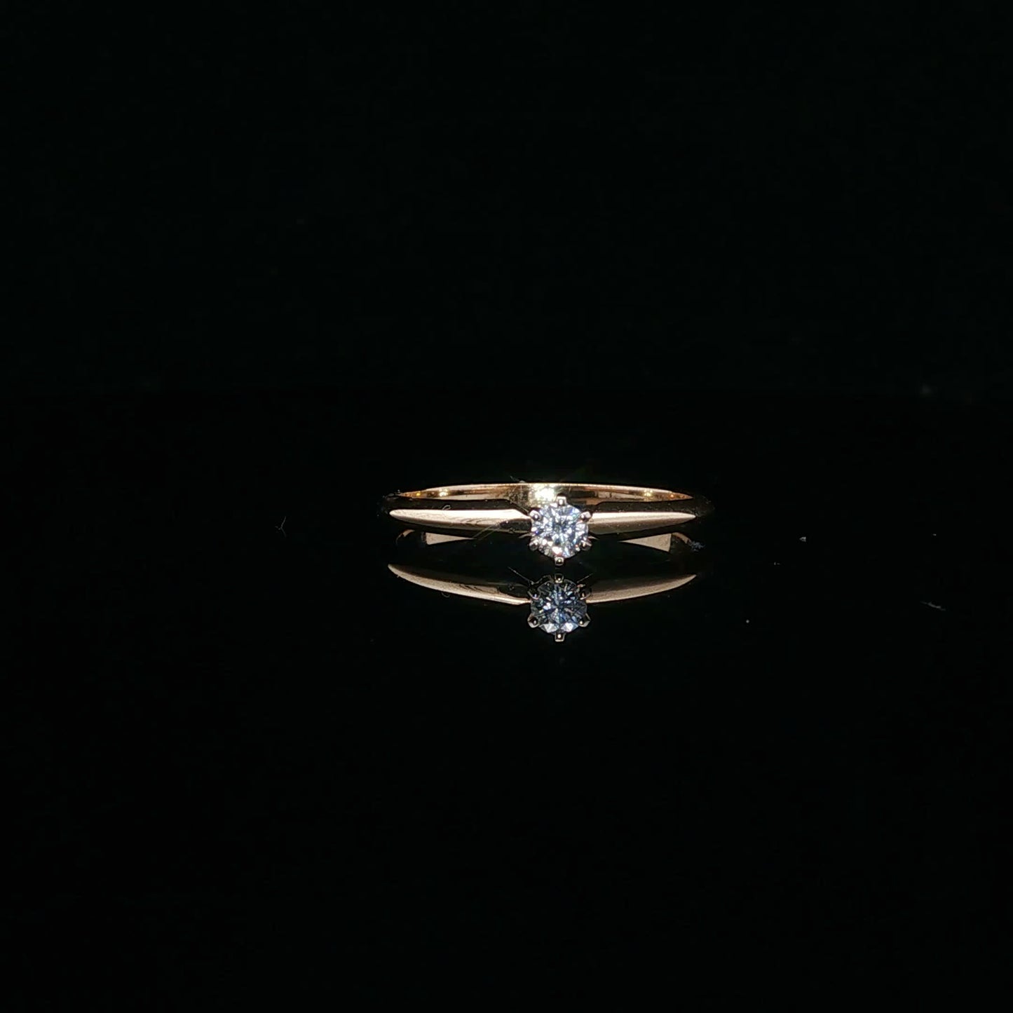 0.10ctw F/SI1 Solitaire Promise - 14KY - Natural Diamond - 64100-6.25