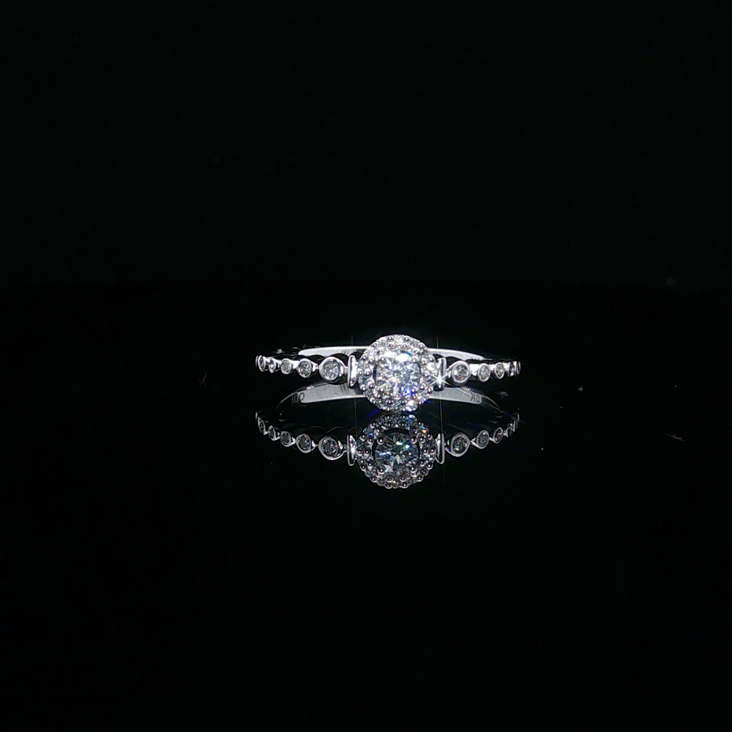 0.20ctw F/SI1 Halo Promise - 10KW - Natural Diamond - 64101-7