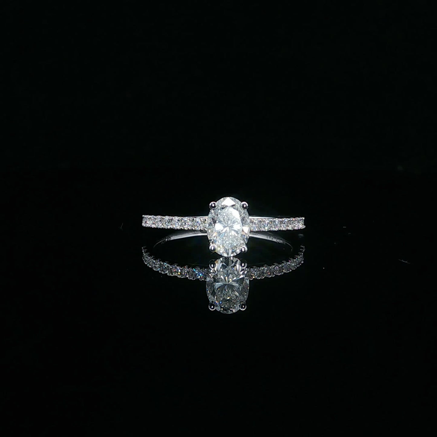 1.00ctw 0.75ct E/VS2 Oval Bridal - 10KW - Lab Diamond - 64105-7