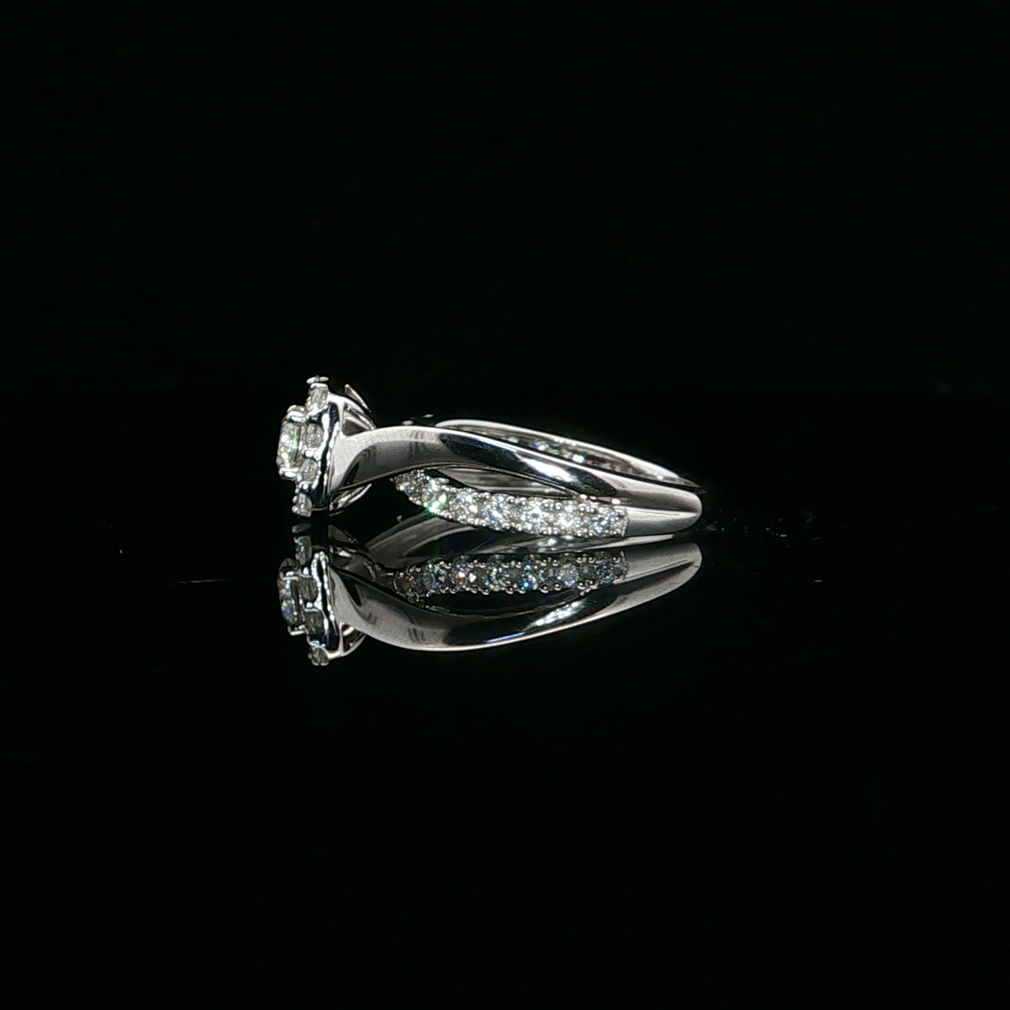 0.87 ctw 0.33 ct F/SI2 RBC Twist - 10KW - Natural Diamond - 64109-7