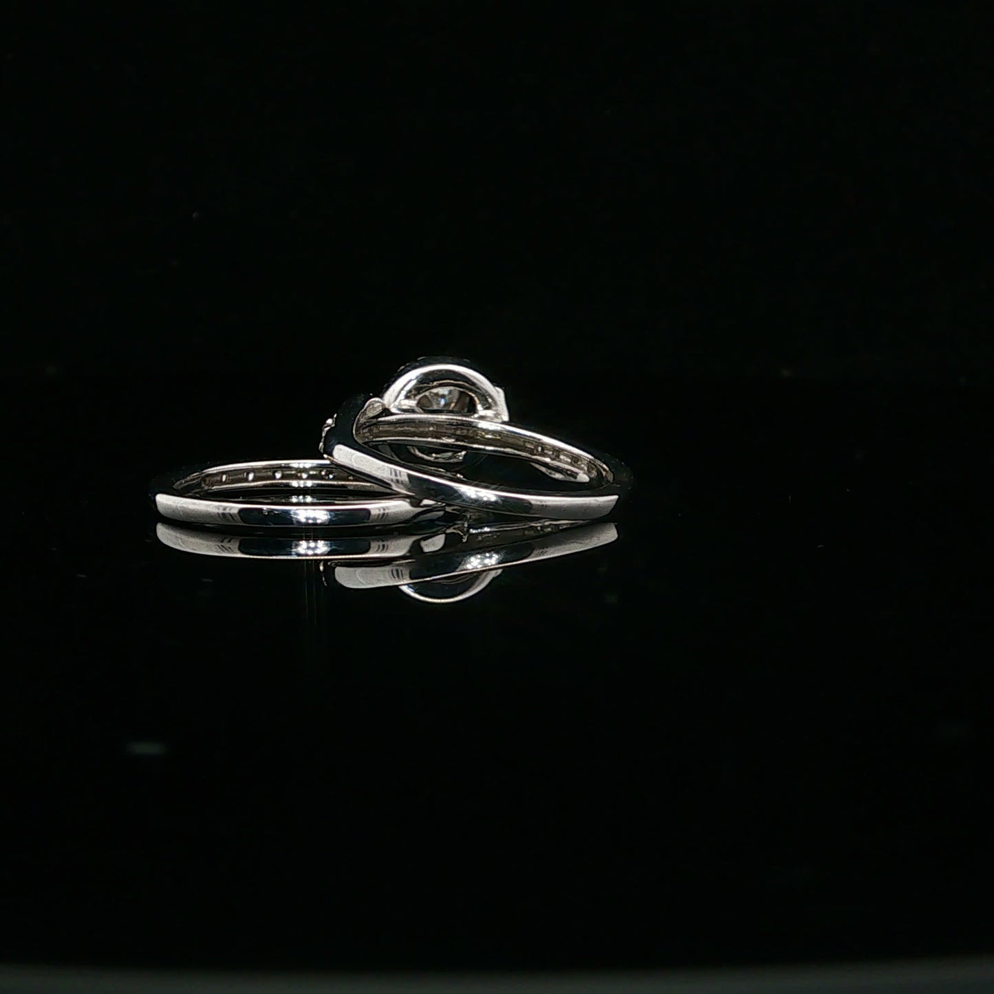 1.00ctw 0.50ct G/SI2 Halo Bridal Set - 14KW - Natural Diamond - 64119-5