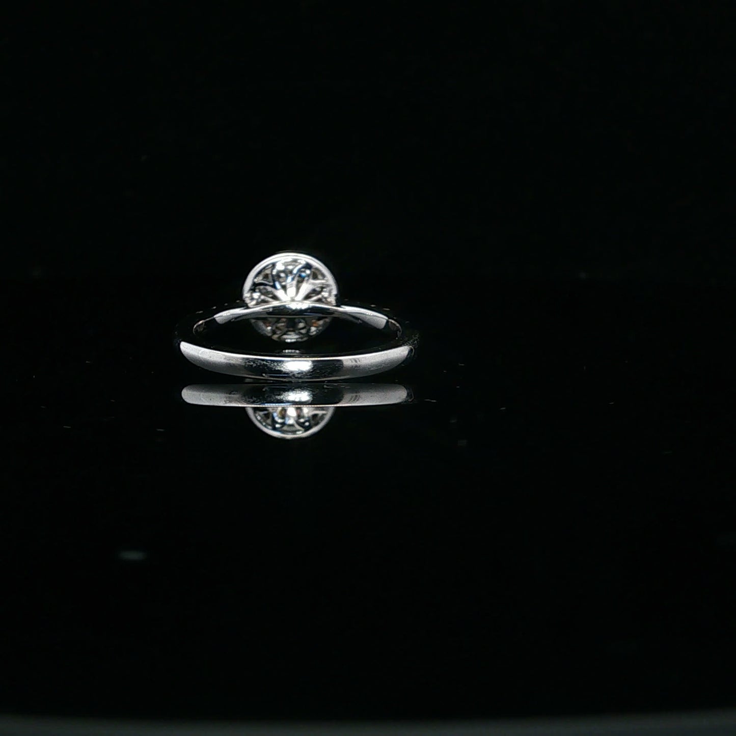 0.50ctw 01ct F/SI1 Round Halo - 14KW - Natural Diamond - 64124-7