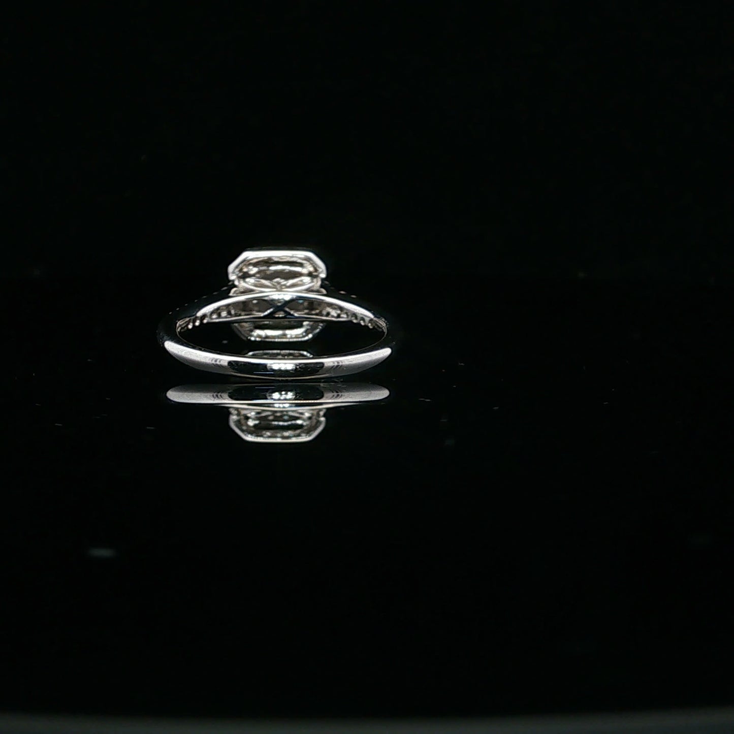 0.63ctw 0.25ct F/SI1 Double Square Halo - 14KW - Natural Diamond - 64125-7-3