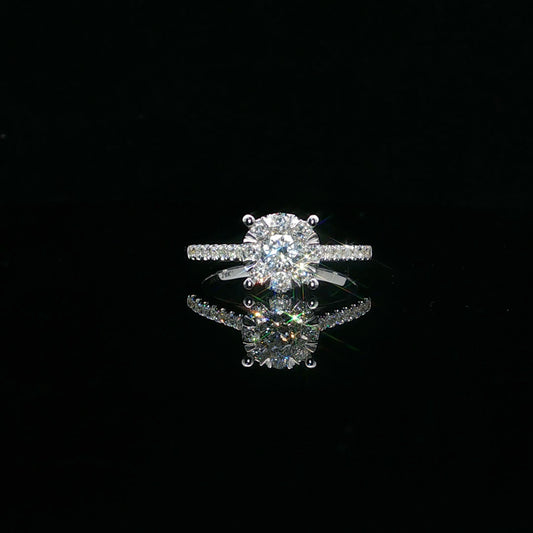 0.75ctw 0.38ct G/VS2 RBC Halo - 14KW - Natural Diamond - 64131-7