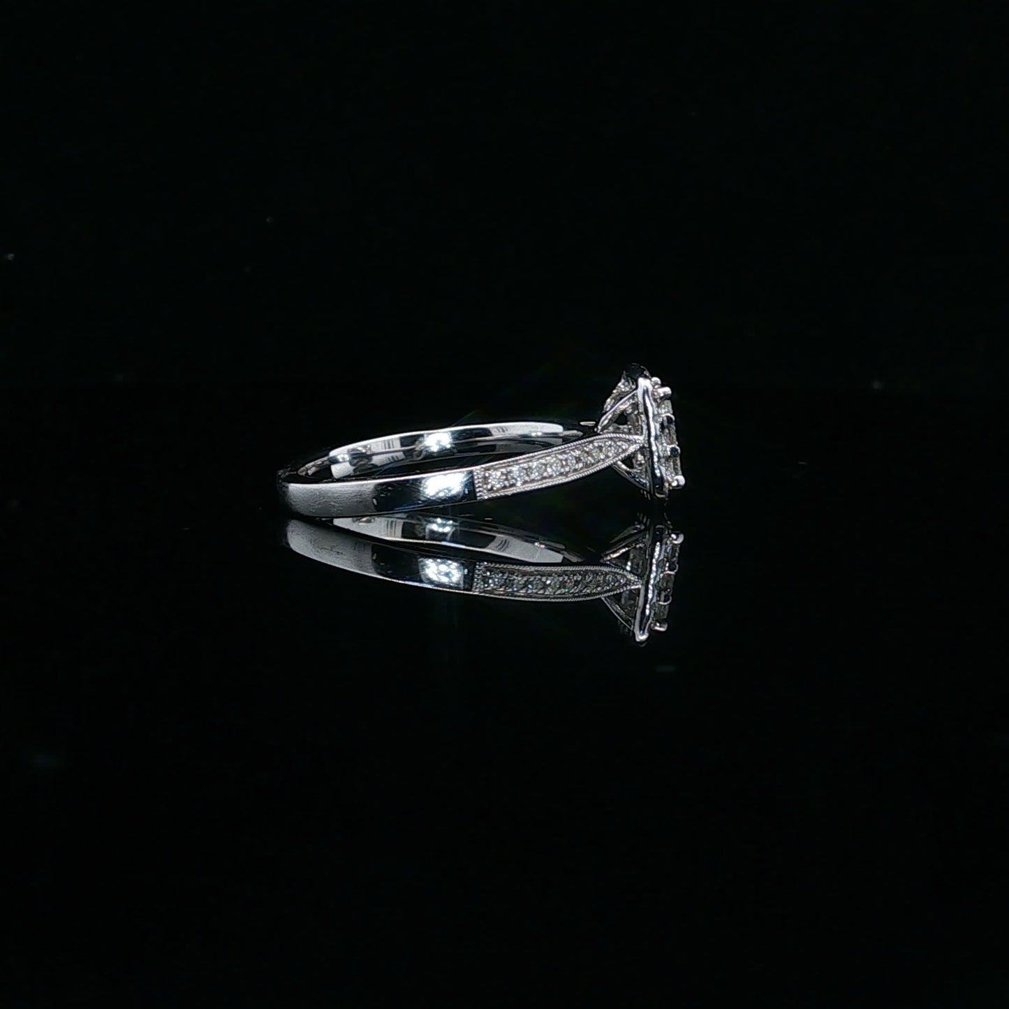 0.50ctw F/SI1 Princess Emerald - 14KW - Natural Diamond - 64132-7