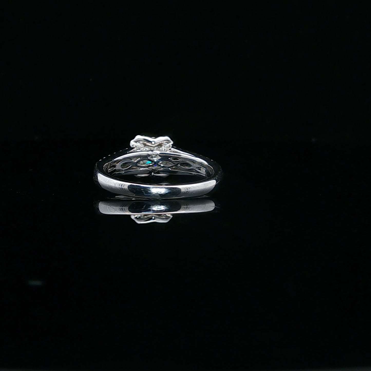 1.00ctw 0.50ct F/SI1 Double Band Halo - 14KW - Natural Diamond - 64133-7