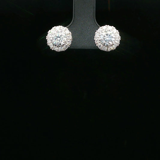 1.50ctw E/VS1 0.5ct Round Halo - 10KW - Lab Diamond - 64141-4
