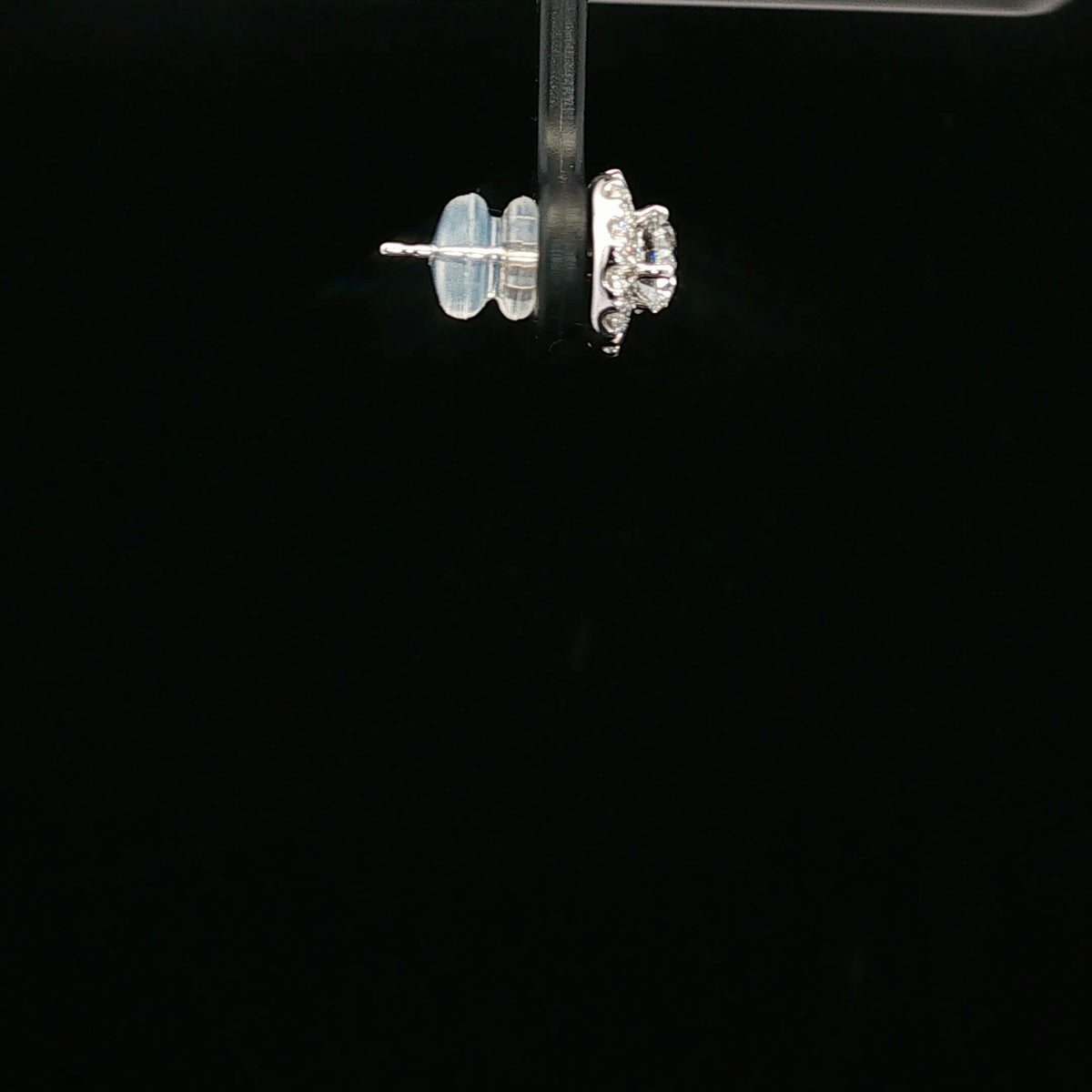 1.50ctw E/VS1 0.5ct Round Halo - 10KW - Lab Diamond - 64141-4