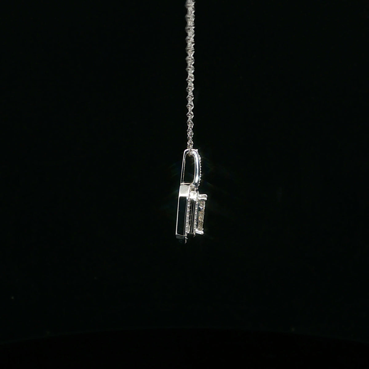 0.50ctw G/SI2 Princess Emerald Halo - 14KW - Natural Diamond - 64142