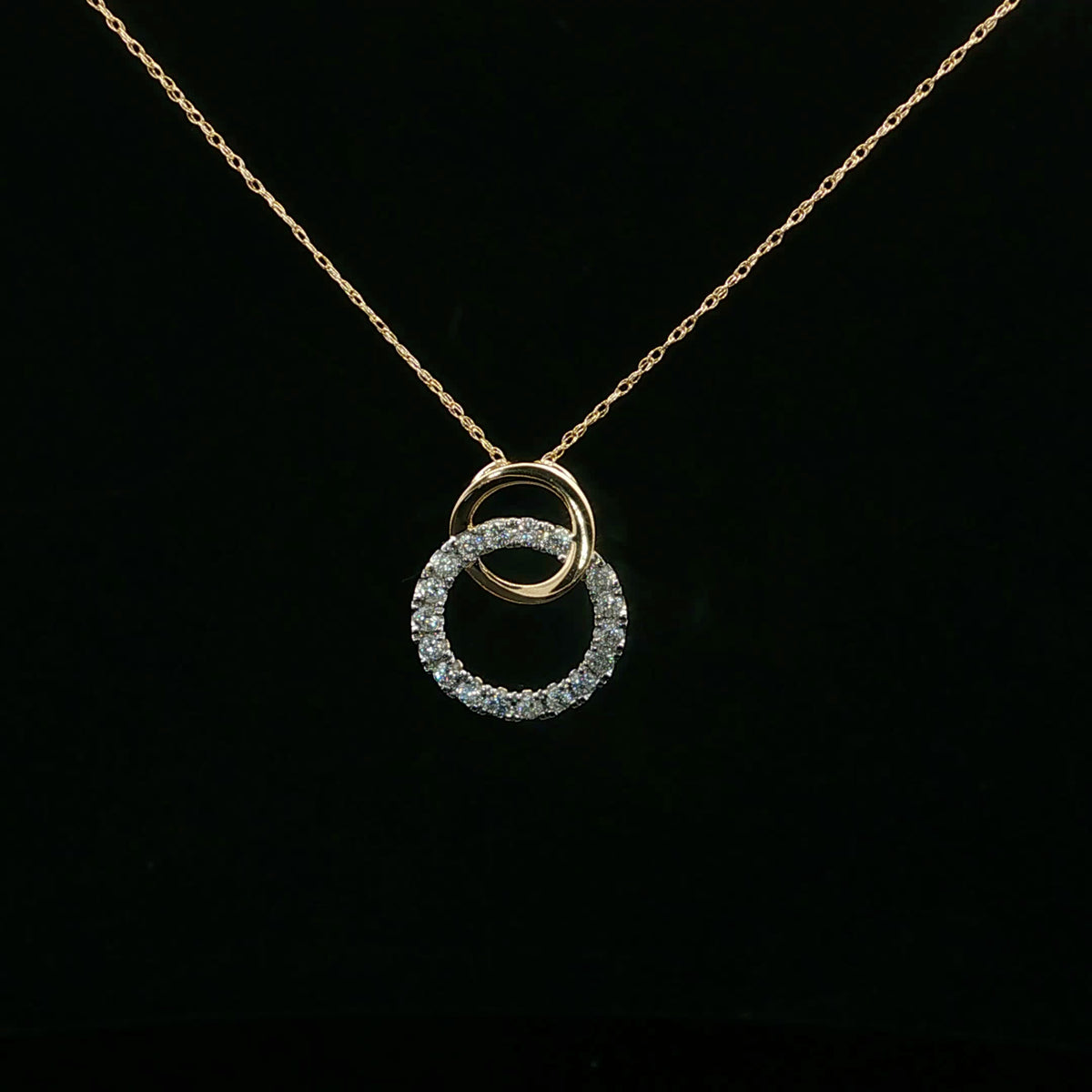0.33ctw G/I1 Double Loop - 14KY - Natural Diamond - 64143