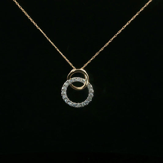 0.33ctw G/I1 Double Loop - 14KY - Natural Diamond - 64143