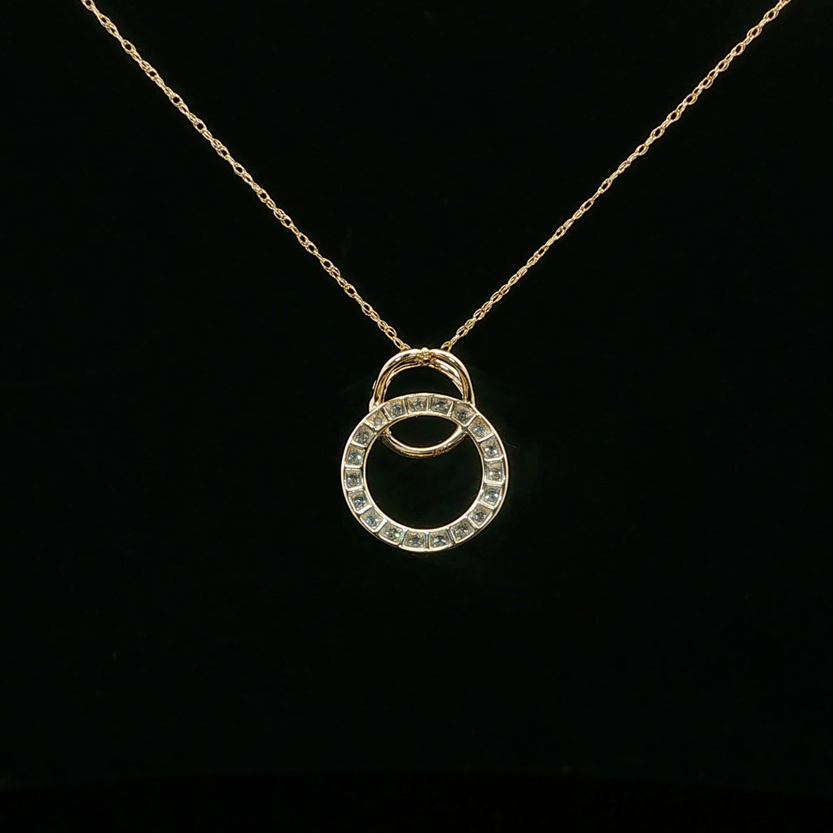0.33ctw G/I1 Double Loop - 14KY - Natural Diamond - 64143