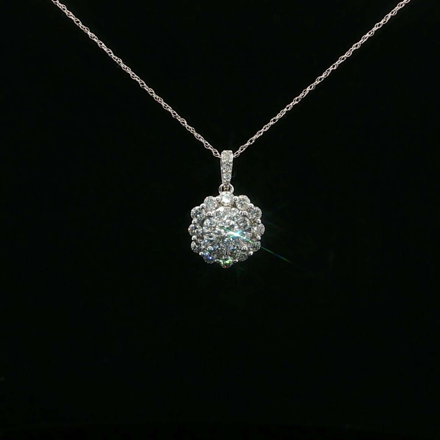 1.00ctw G/SI2 Flower Halo - 10KW - Natural Diamond - 64144-4