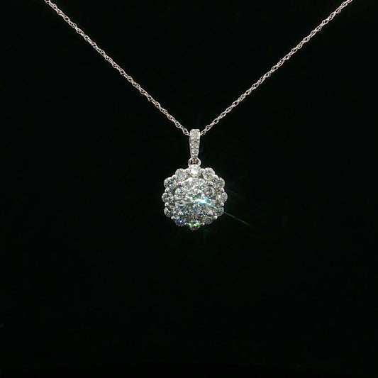 1.00ctw G/SI2 Flower Halo - 10KW - Natural Diamond - 64144-4