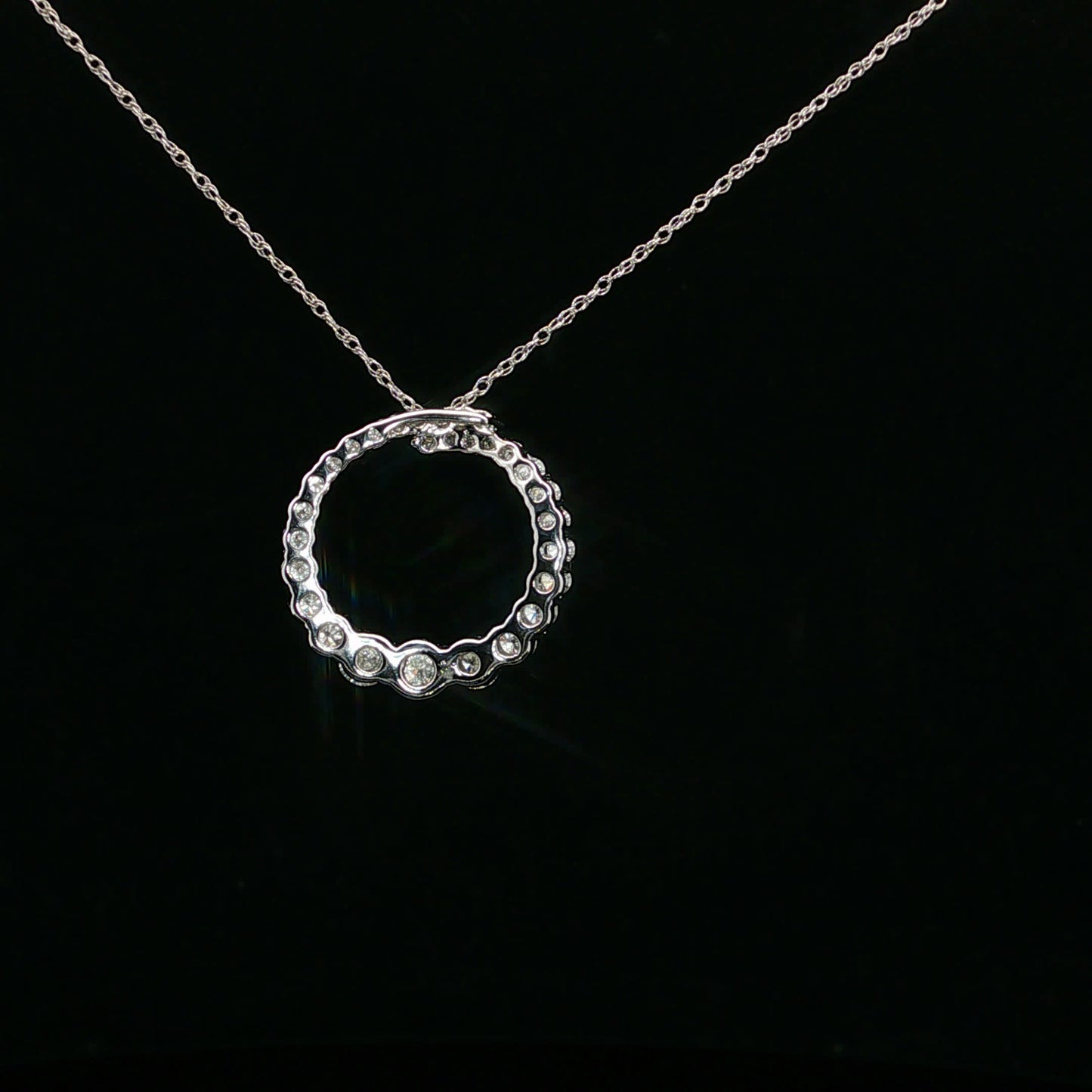 1.00ctw F/VS2 Loop Pendant - 14KW - Natural Diamond - 64146