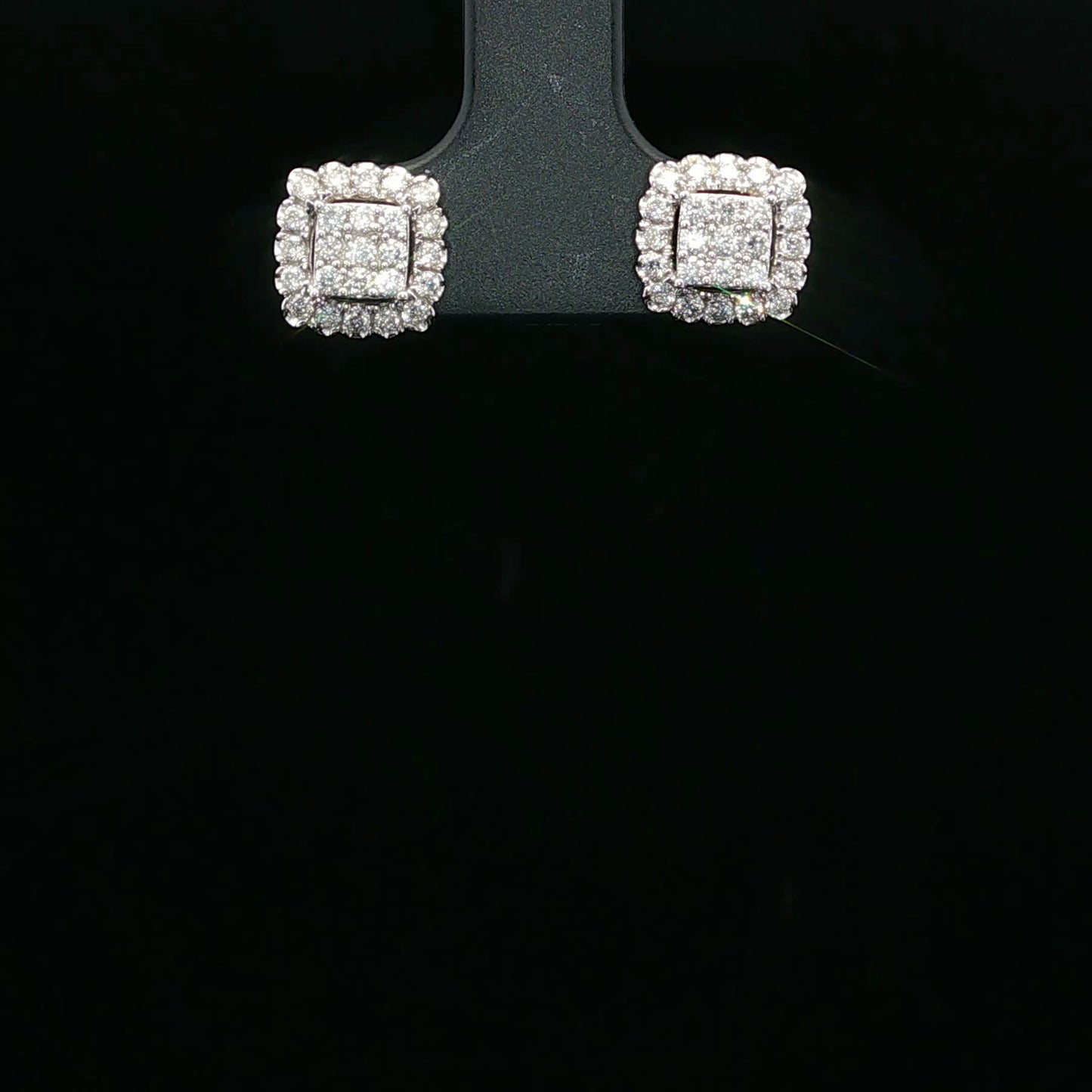 0.45ctw G/SI2 Square Cluster Halo - 14KW - Natural Diamond - 64150-3