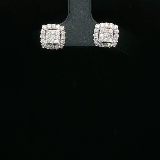 0.45ctw G/SI2 Square Cluster Halo - 14KW - Natural Diamond - 64150-3