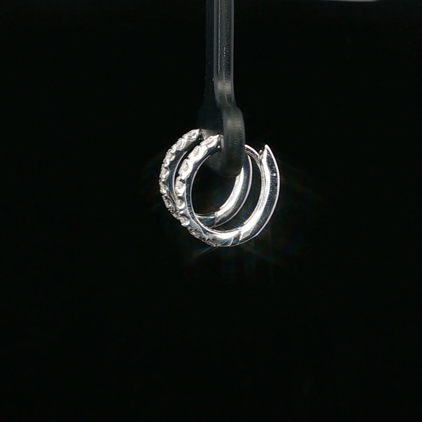 0.50ctw G/I1 Oval Huggies - 14KW - Natural Diamond - 64154